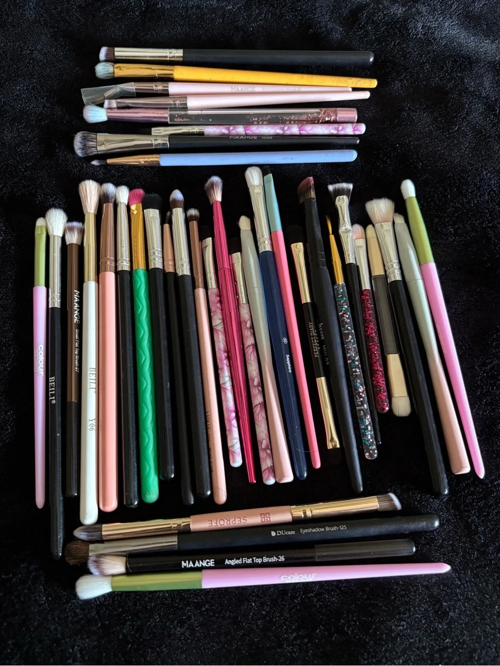 38 Assorted Makeup Brush Set Used Once Or Never Used- Makeup Artist Declutter